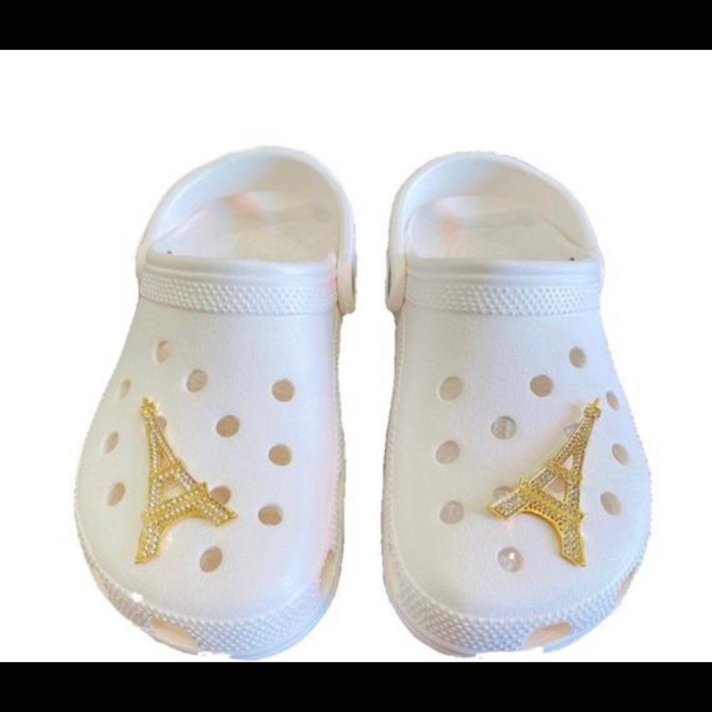 Crocs Charms 2 Gold Eiffel Tower Charms